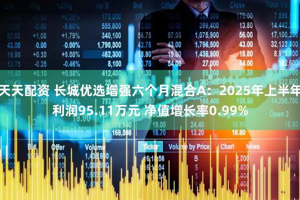 天天配资 长城优选增强六个月混合A：2025年上半年利润95.11万元 净值增长率0.99%